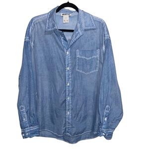 HOPE Stockholm Room Shirt Mens 46 Womens 38 Unisex Button Long Sleeve Cotton